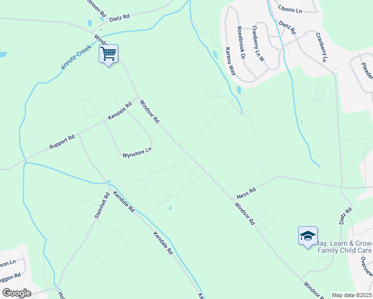 map of restaurants, bars, coffee shops, grocery stores, and more near 785 Windsor Road in Red Lion