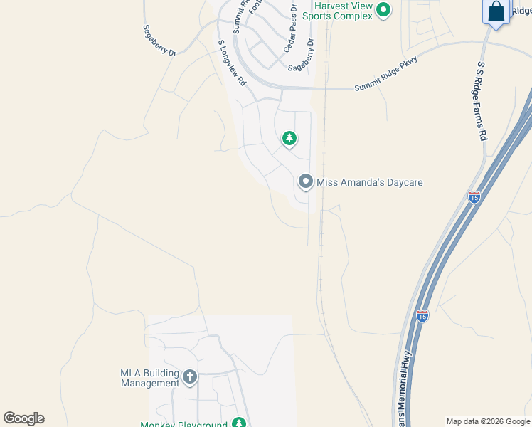 map of restaurants, bars, coffee shops, grocery stores, and more near 1940 South Marigold Way in Santaquin