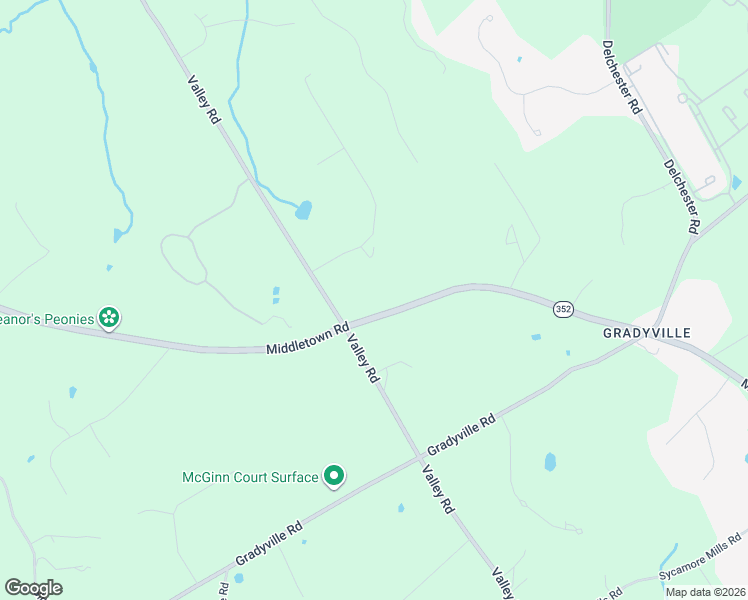 map of restaurants, bars, coffee shops, grocery stores, and more near 1587 Middletown Road in Glen Mills