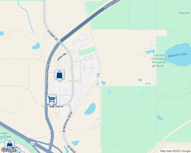 map of restaurants, bars, coffee shops, grocery stores, and more near 13660 Via Varra in Broomfield