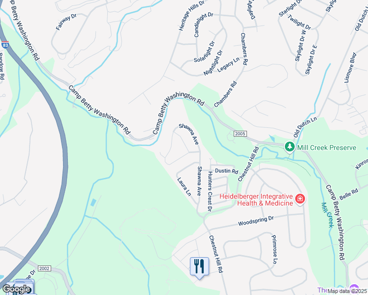 map of restaurants, bars, coffee shops, grocery stores, and more near 75 Alana Drive in York