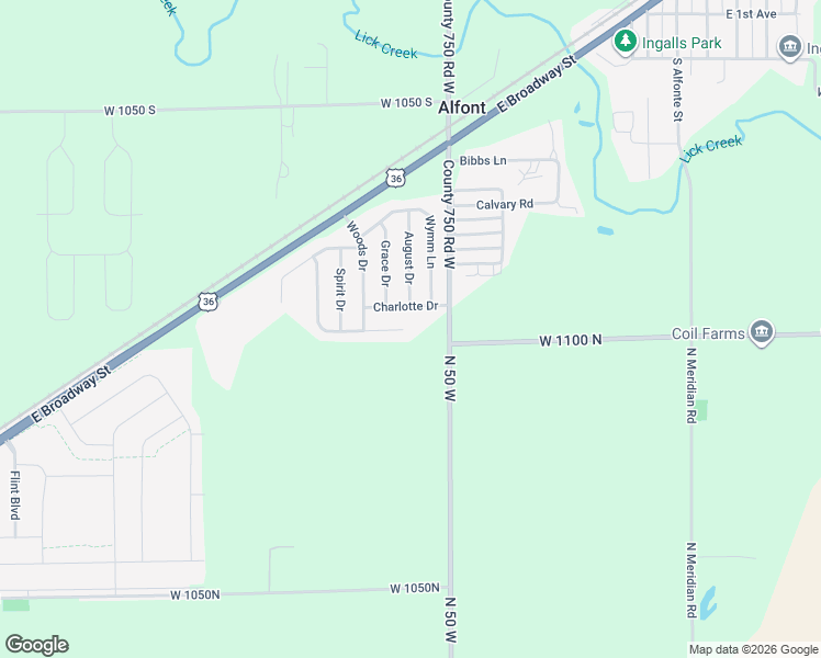 map of restaurants, bars, coffee shops, grocery stores, and more near 7581 Mansfield Way in Ingalls
