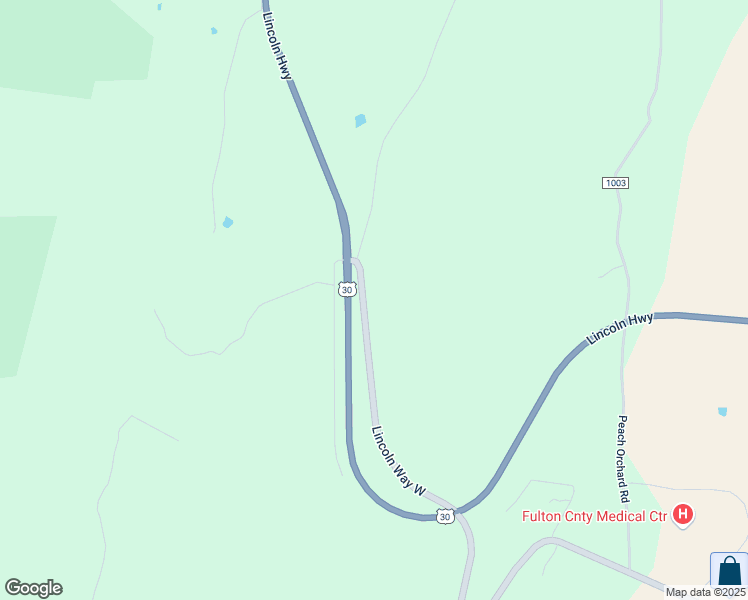 map of restaurants, bars, coffee shops, grocery stores, and more near 1828 Lincoln Way West in McConnellsburg