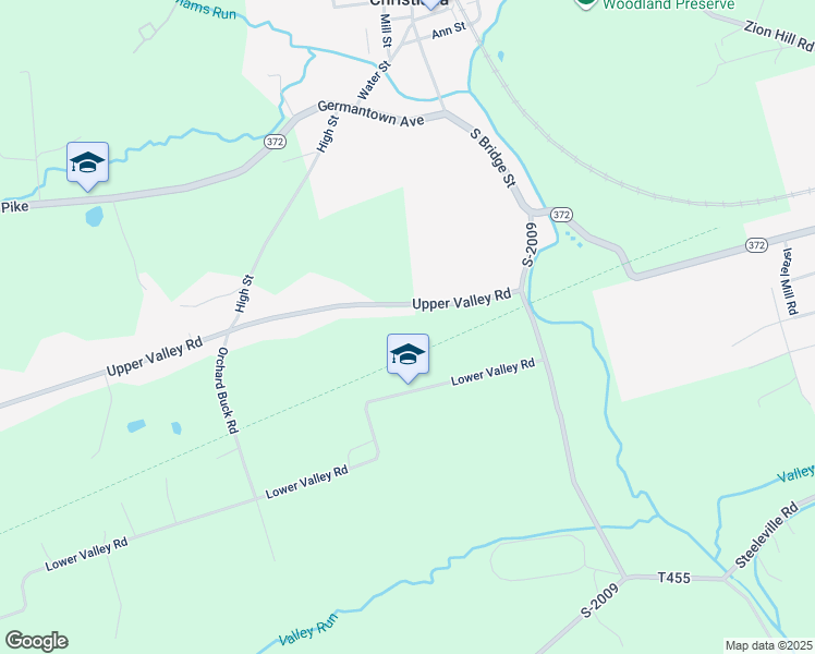 map of restaurants, bars, coffee shops, grocery stores, and more near 10 Upper Valley Road in Christiana