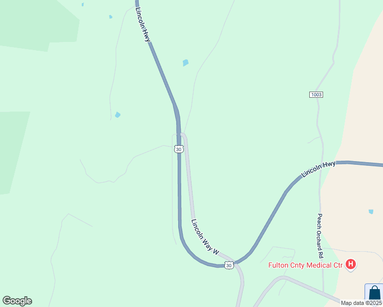 map of restaurants, bars, coffee shops, grocery stores, and more near 1828 Lincoln Way West in McConnellsburg