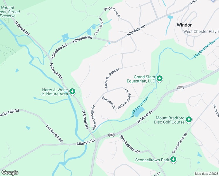 map of restaurants, bars, coffee shops, grocery stores, and more near 969 Jefferis Bridge Road in West Chester