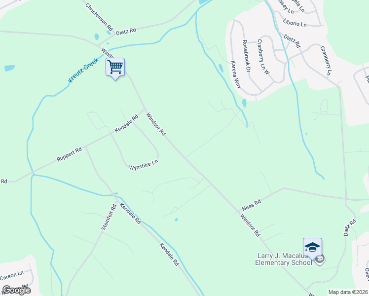map of restaurants, bars, coffee shops, grocery stores, and more near 755 Windsor Road in Red Lion
