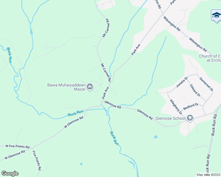 map of restaurants, bars, coffee shops, grocery stores, and more near 15 Park Avenue in Coatesville