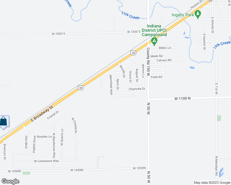 map of restaurants, bars, coffee shops, grocery stores, and more near 10941 Spirit Drive in Ingalls