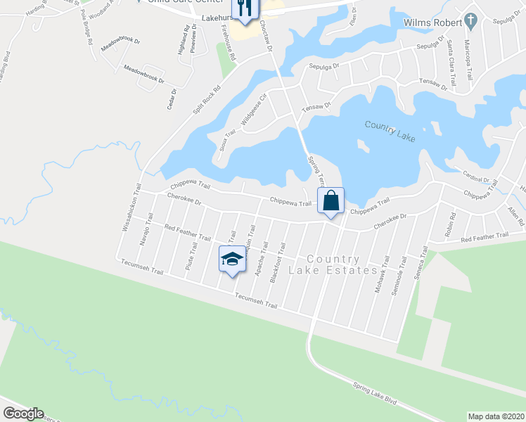 map of restaurants, bars, coffee shops, grocery stores, and more near 101 Cherokee Drive in Pemberton Township