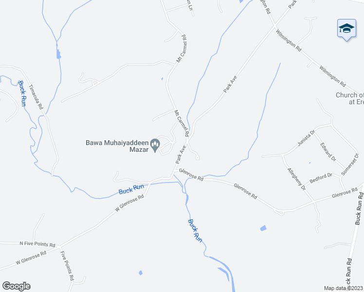 map of restaurants, bars, coffee shops, grocery stores, and more near 16 Park Avenue in Coatesville