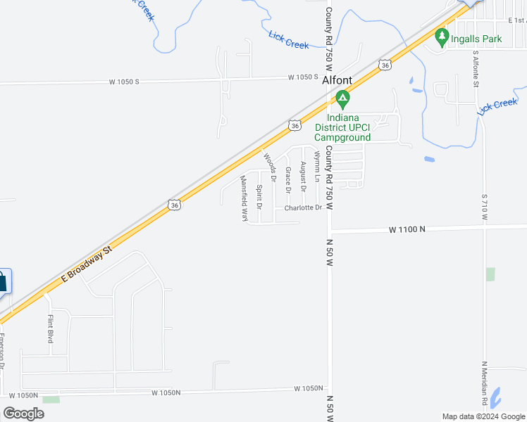 map of restaurants, bars, coffee shops, grocery stores, and more near 10926 Spirit Drive in Ingalls