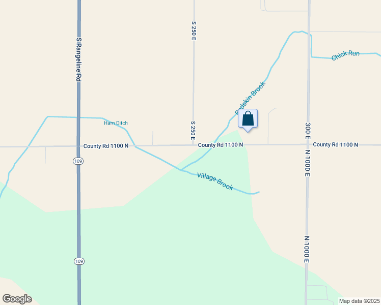 map of restaurants, bars, coffee shops, grocery stores, and more near 9475 East 1100 North in Markleville