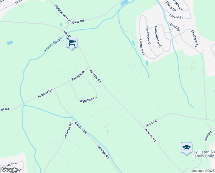 map of restaurants, bars, coffee shops, grocery stores, and more near 745 Windsor Road in Red Lion