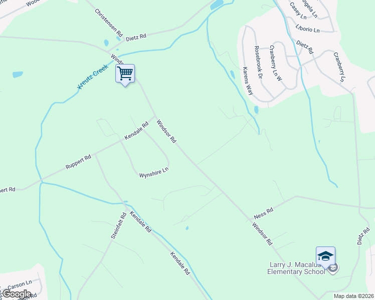 map of restaurants, bars, coffee shops, grocery stores, and more near 755 Windsor Road in Red Lion