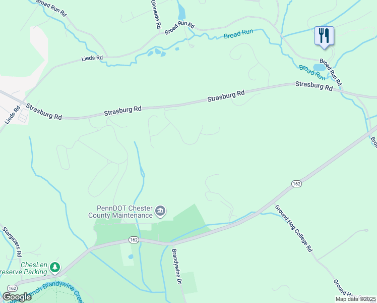 map of restaurants, bars, coffee shops, grocery stores, and more near 715 Shagbark Drive in West Chester