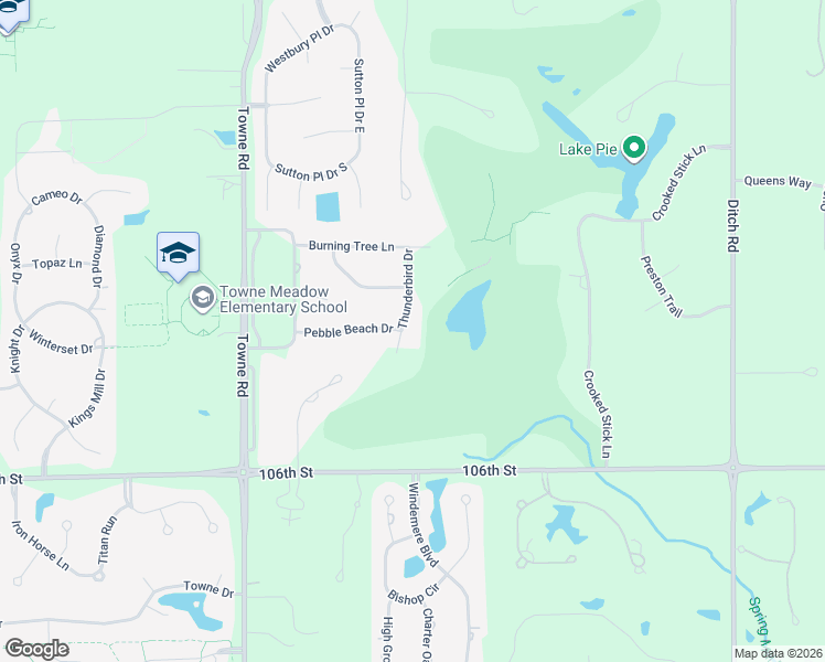 map of restaurants, bars, coffee shops, grocery stores, and more near 1964 Burning Tree Lane in Carmel