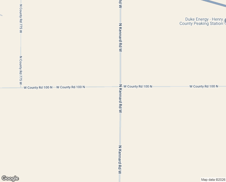map of restaurants, bars, coffee shops, grocery stores, and more near 7057 West County Road 100 North in New Castle