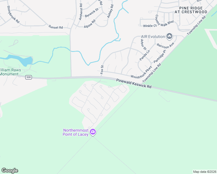 map of restaurants, bars, coffee shops, grocery stores, and more near 7 Woodchuck Parkway in Manchester Township