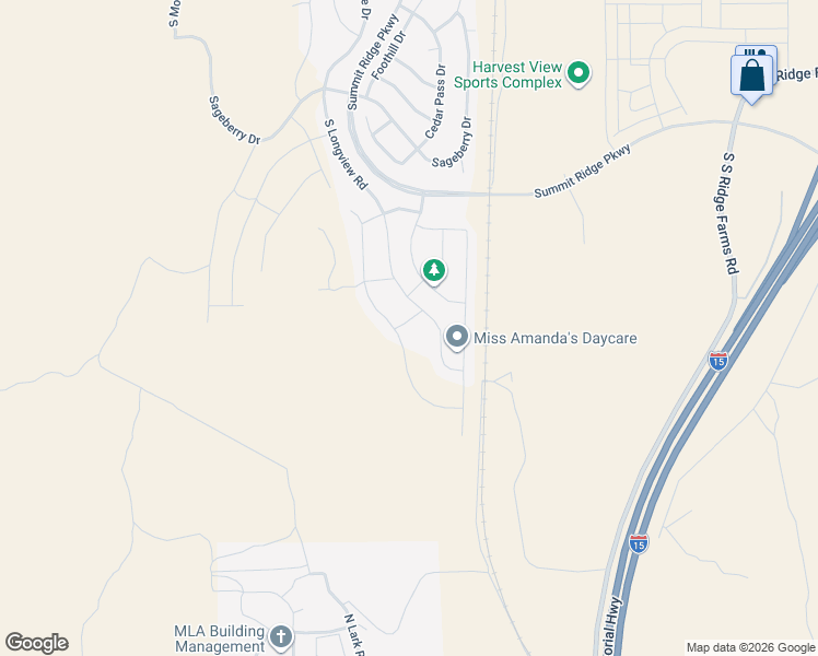 map of restaurants, bars, coffee shops, grocery stores, and more near 1635 West Onyx Drive in Santaquin