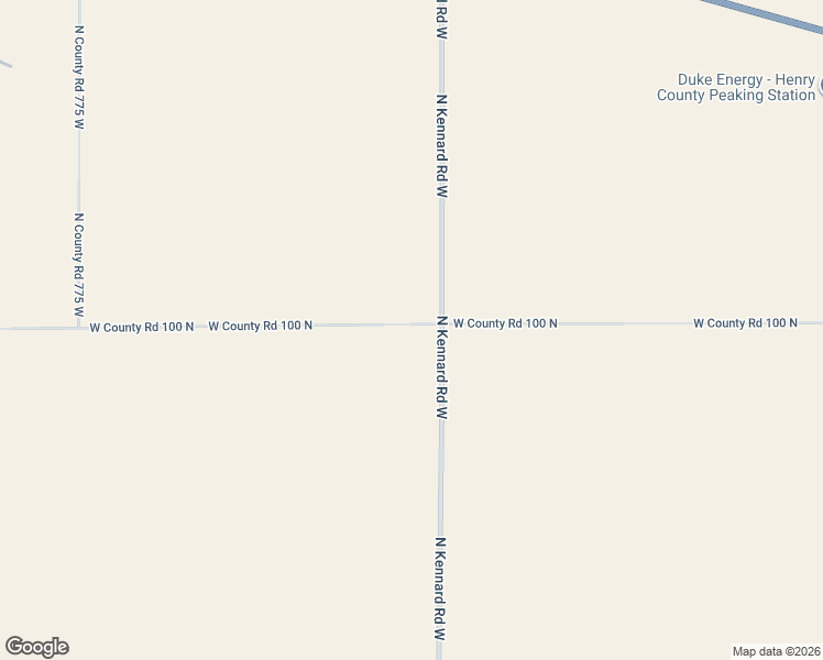 map of restaurants, bars, coffee shops, grocery stores, and more near 7057 West County Road 100 North in New Castle