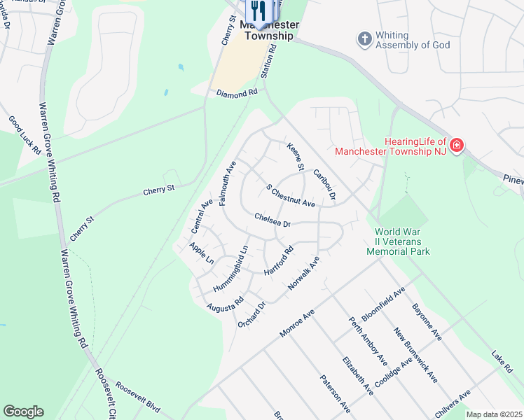 map of restaurants, bars, coffee shops, grocery stores, and more near 70D Chelsea Drive in Manchester Township