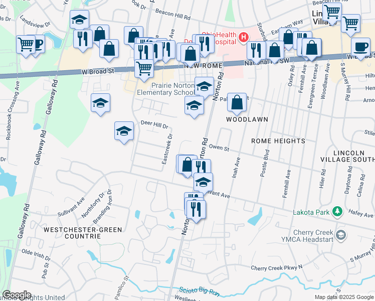 map of restaurants, bars, coffee shops, grocery stores, and more near 192 Charing Cross Street in Galloway