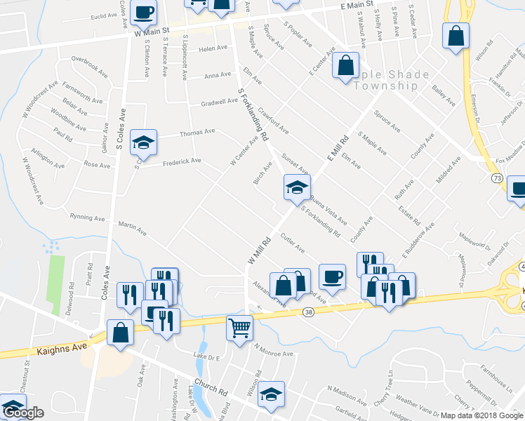 map of restaurants, bars, coffee shops, grocery stores, and more near 469 Cutler Ave in Maple Shade