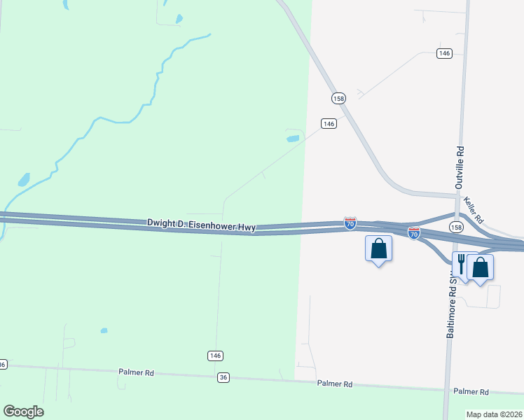 map of restaurants, bars, coffee shops, grocery stores, and more near 10123 Loop Road in Millersport