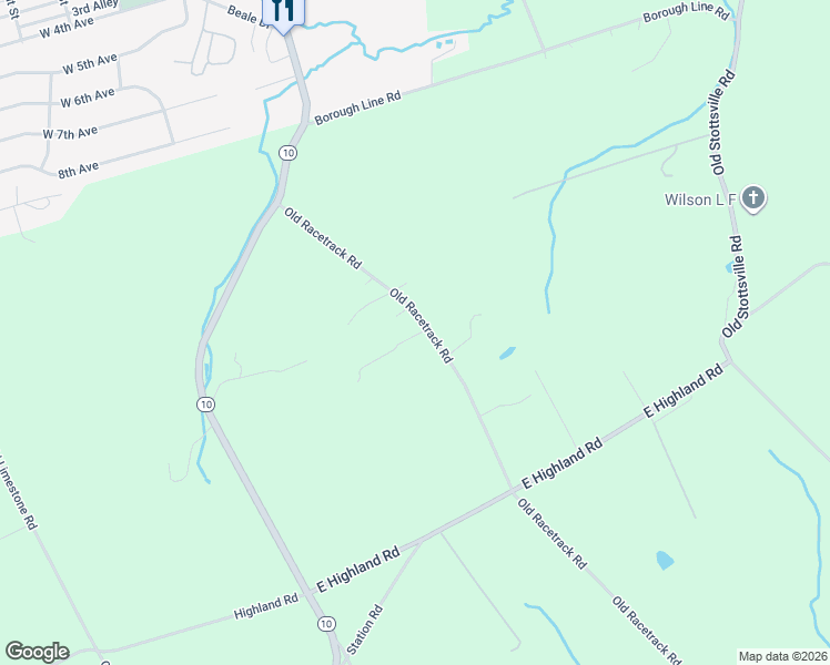 map of restaurants, bars, coffee shops, grocery stores, and more near 222 Old Racetrack Road in Parkesburg