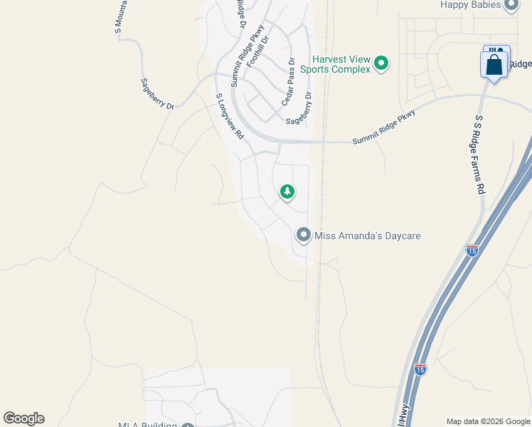 map of restaurants, bars, coffee shops, grocery stores, and more near 1780 South Longview Road in Santaquin