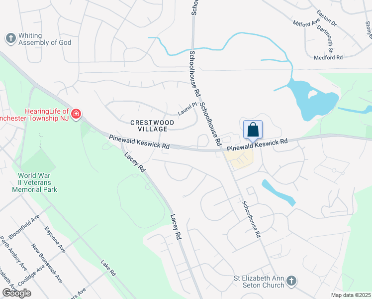map of restaurants, bars, coffee shops, grocery stores, and more near 470 County Road 530 in Manchester Township