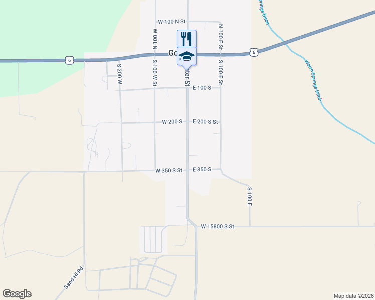 map of restaurants, bars, coffee shops, grocery stores, and more near 264 South Center Street in Santaquin
