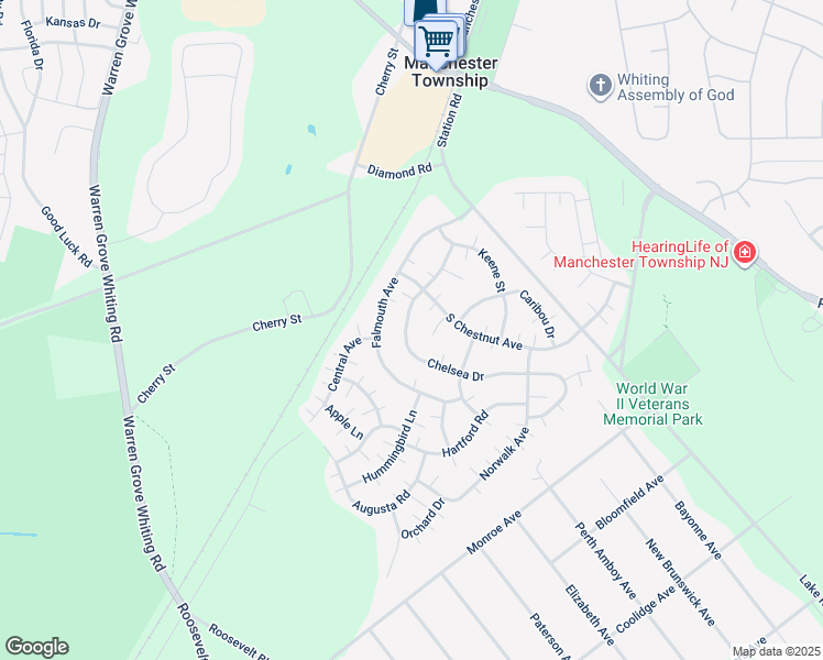 map of restaurants, bars, coffee shops, grocery stores, and more near 90 Chelsea Drive in Manchester Township
