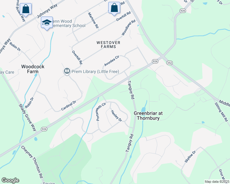 map of restaurants, bars, coffee shops, grocery stores, and more near 7 Tanguy Road in Glen Mills