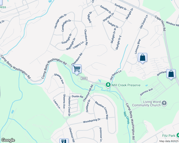 map of restaurants, bars, coffee shops, grocery stores, and more near 1745 Stone Hill Drive in York