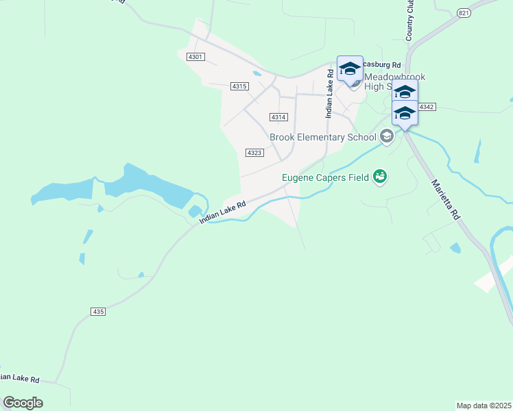 map of restaurants, bars, coffee shops, grocery stores, and more near 9498 Indian Lake Road in Byesville