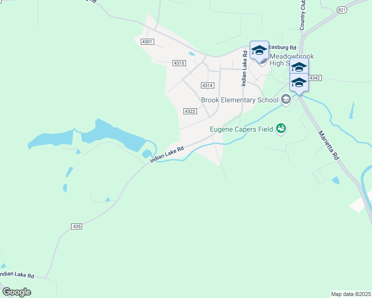 map of restaurants, bars, coffee shops, grocery stores, and more near 9498 Indian Lake Road in Byesville