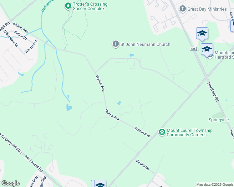 map of restaurants, bars, coffee shops, grocery stores, and more near 570 Walton Avenue in Mount Laurel Township