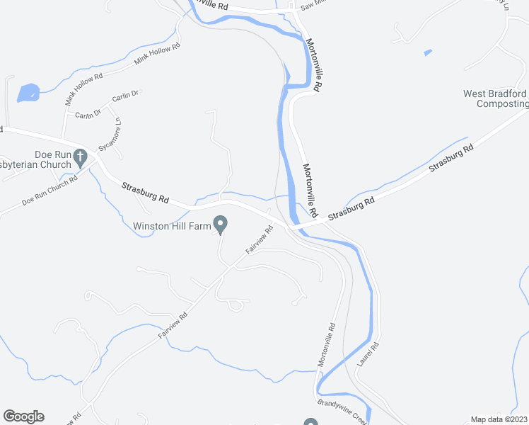 map of restaurants, bars, coffee shops, grocery stores, and more near 2117 Strasburg Road in Coatesville