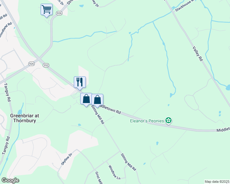 map of restaurants, bars, coffee shops, grocery stores, and more near 1845 Middletown Road in Delaware County