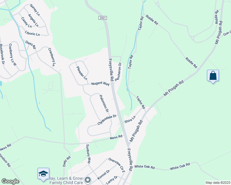 map of restaurants, bars, coffee shops, grocery stores, and more near 1935 Freysville Road in York