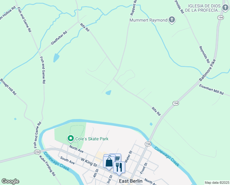 map of restaurants, bars, coffee shops, grocery stores, and more near in Greencastle
