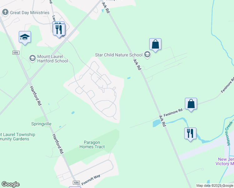 map of restaurants, bars, coffee shops, grocery stores, and more near 148 Kettlebrook Drive in Mount Laurel Township