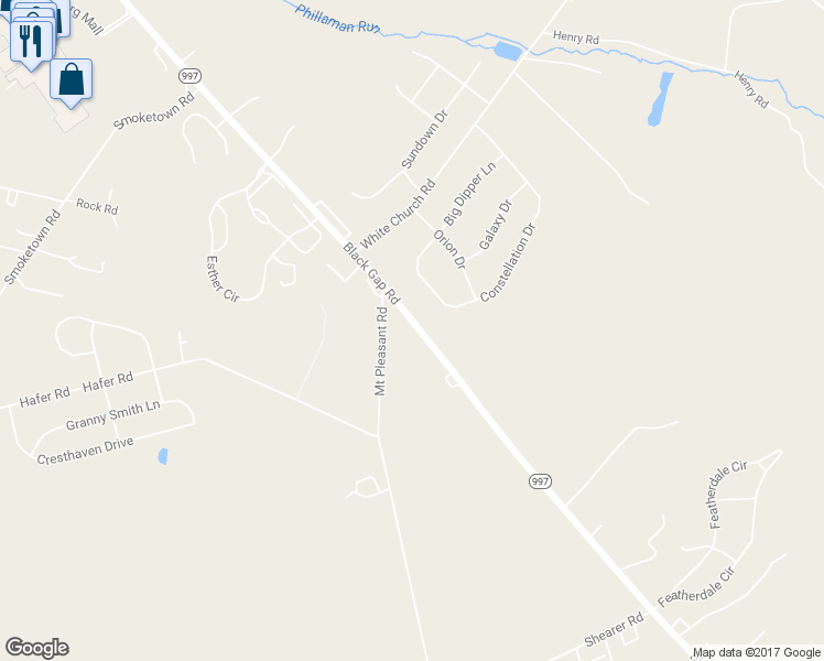 map of restaurants, bars, coffee shops, grocery stores, and more near 2349 Black Gap Road in Fayetteville