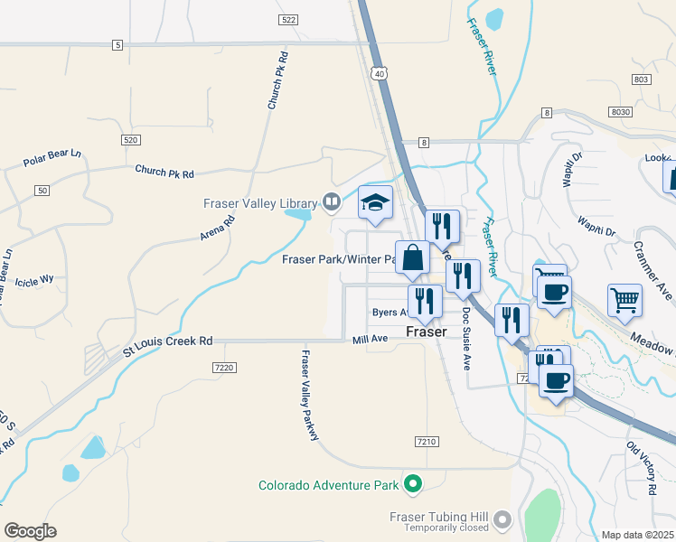 map of restaurants, bars, coffee shops, grocery stores, and more near 211 - Eisenhower Dr in Parshall