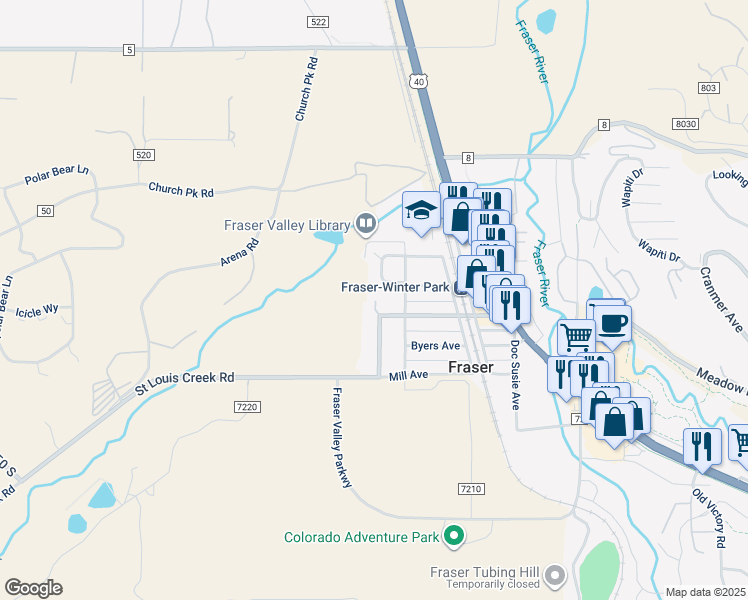 map of restaurants, bars, coffee shops, grocery stores, and more near 211 - Eisenhower Dr in Parshall
