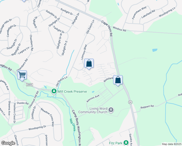 map of restaurants, bars, coffee shops, grocery stores, and more near 57 Governors Pl at Waterford in York