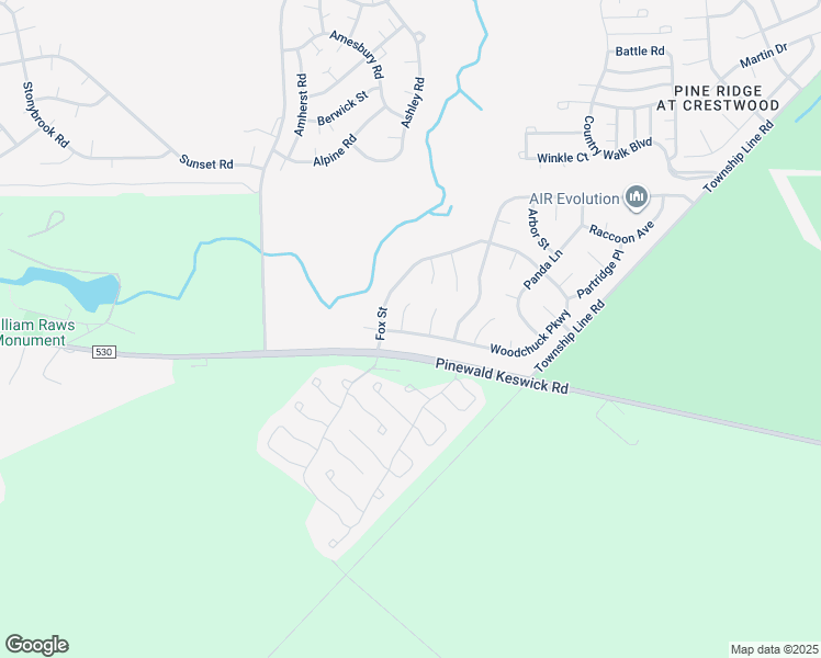 map of restaurants, bars, coffee shops, grocery stores, and more near 22 Woodchuck Parkway in Manchester Township