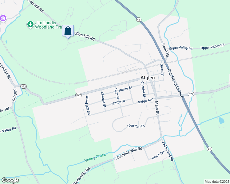 map of restaurants, bars, coffee shops, grocery stores, and more near 222 High Street in Atglen